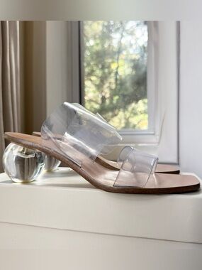 Cult Gaia Jila Glass Clear Sandals US 8 / EUR 38